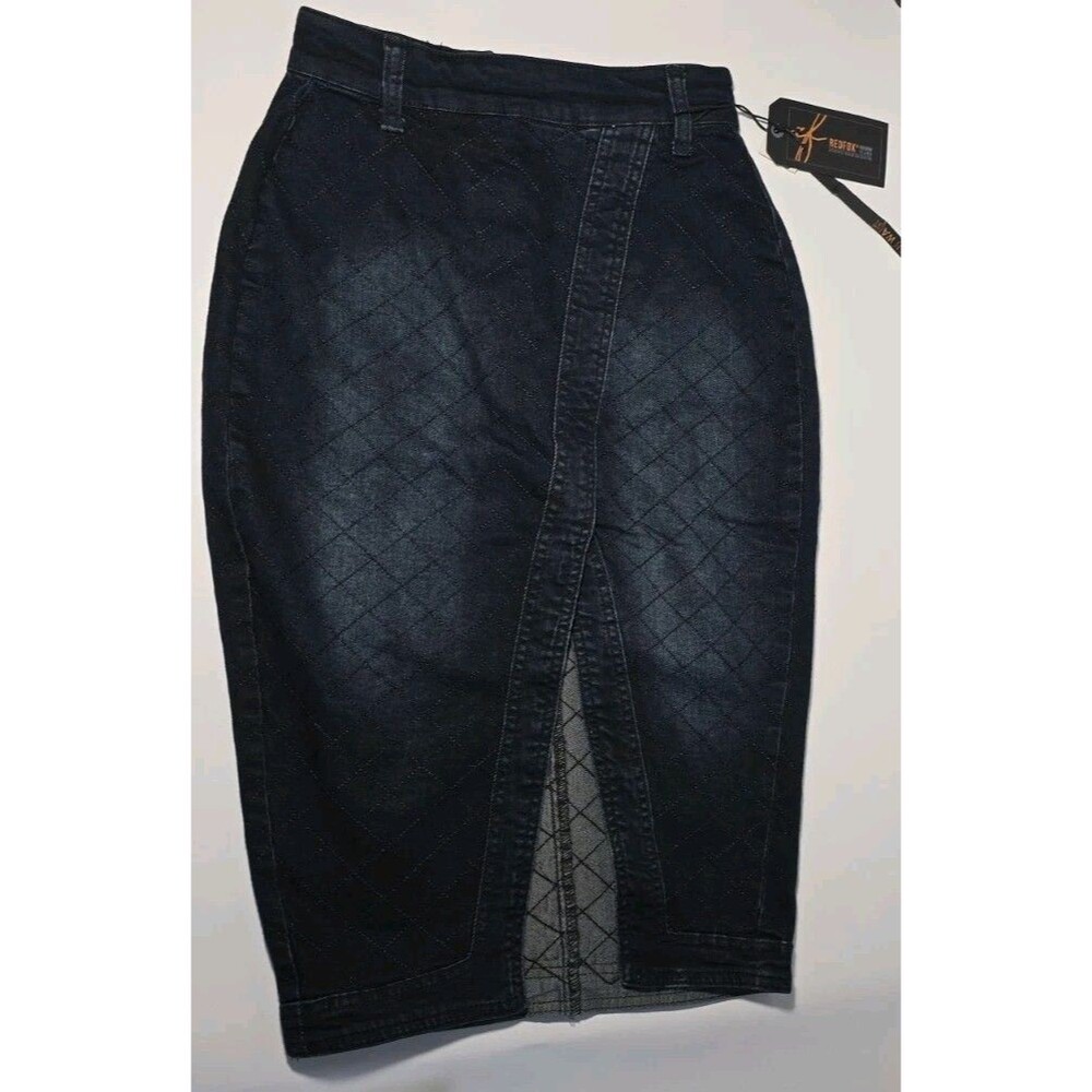 NWT Redfox Premium Denim Indigo Blue Jean High Waist Pencil Skirt Size S Y2K